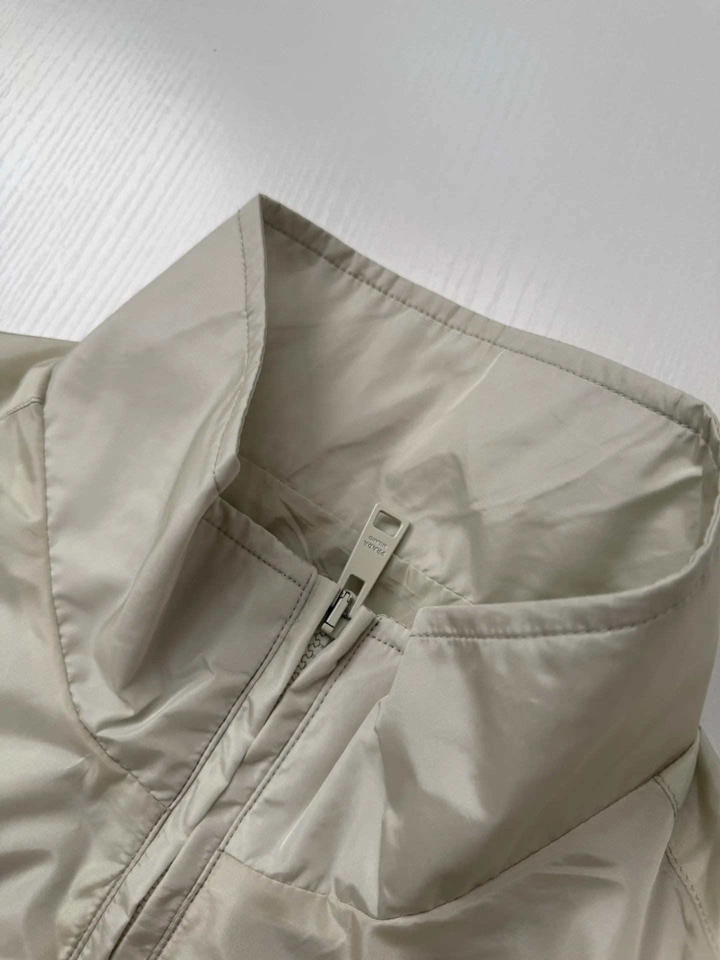 Contrast-Stripe Funnel-Neck Windbreaker Jacket D29818649 — view 8