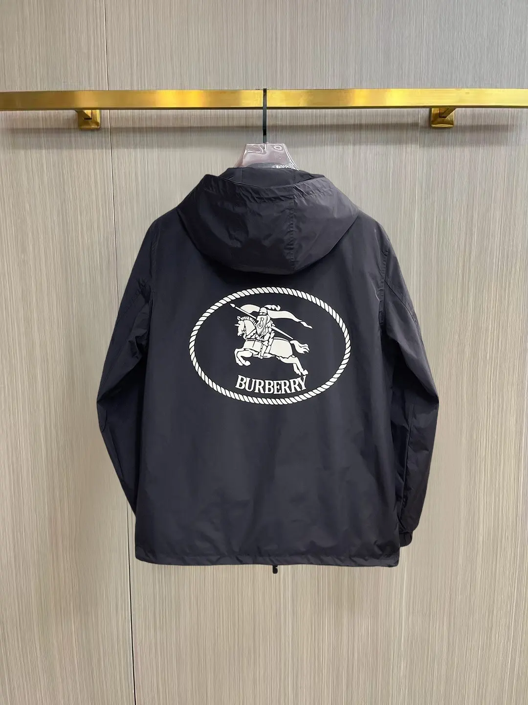 Logo-Appliqué Hooded Shell Jacket D30014766 — view 2