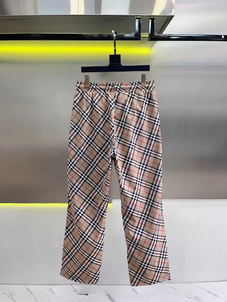 Check Print Drawstring Trousers D30014836 — view 2