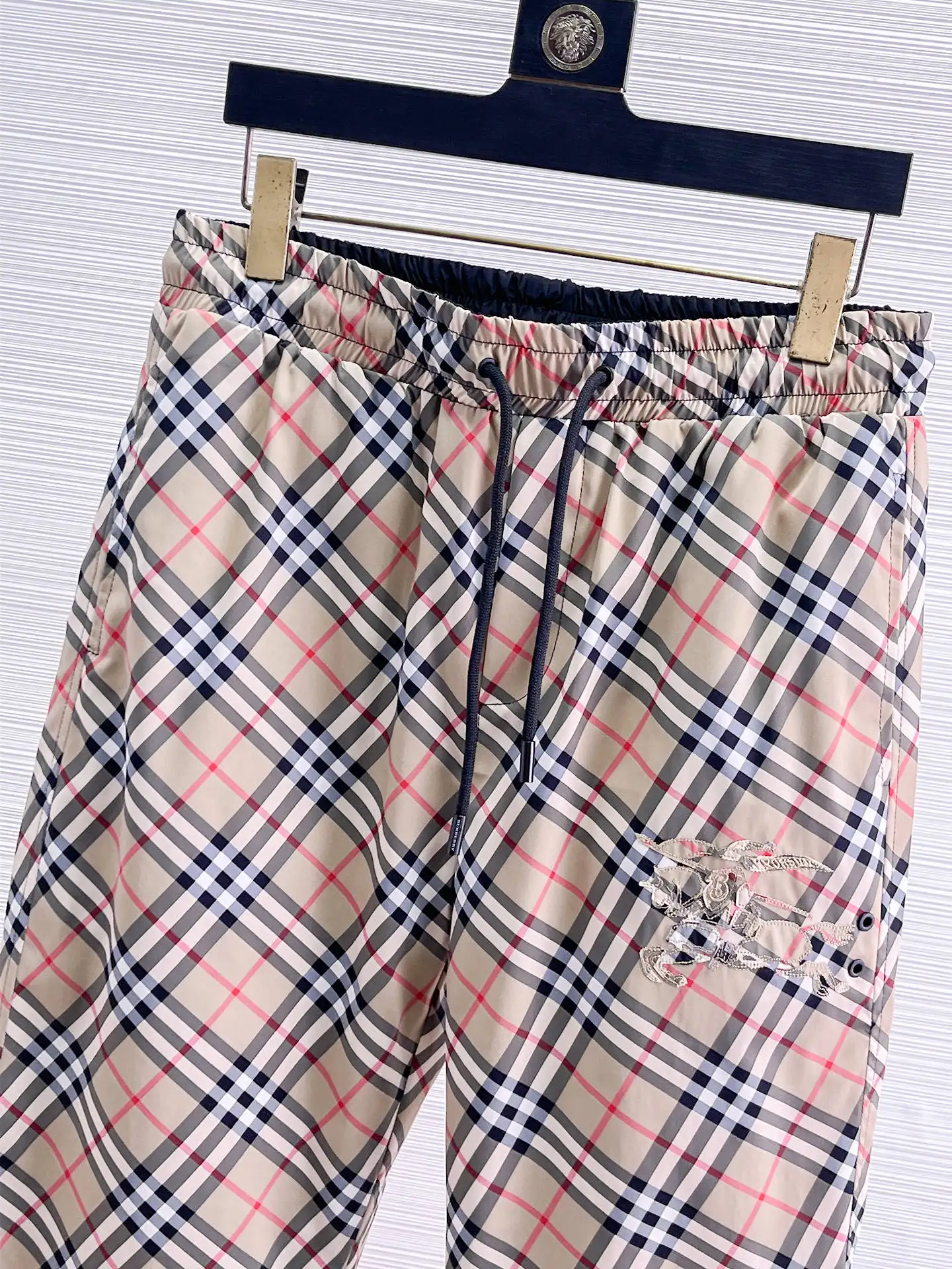 Check Print Drawstring Trousers D30014836 — view 4