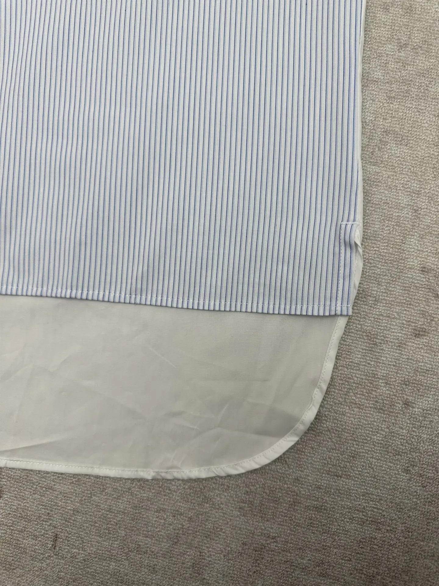 Striped Cotton Bib-Front Shirt D30014390 — view 6