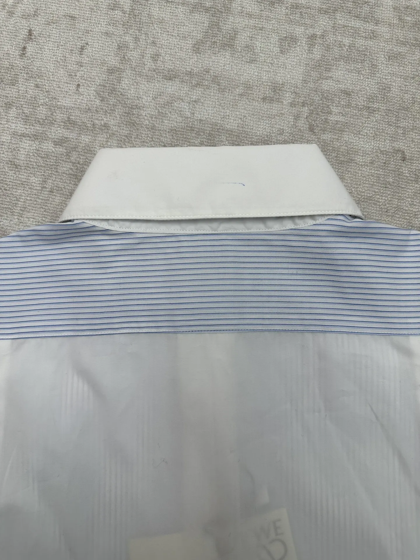 Striped Cotton Bib-Front Shirt D30014390 — view 9