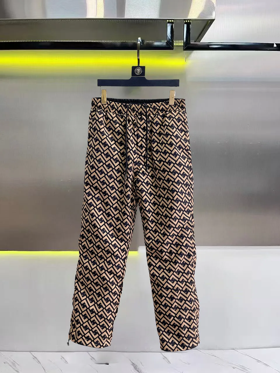 FF Monogram Print Drawstring Trousers D30014835