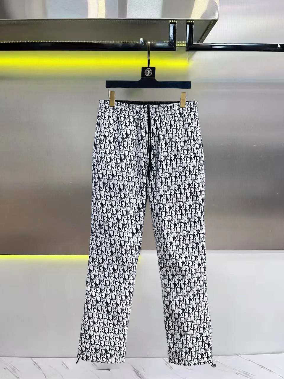 Oblique Monogram Print Casual Trousers D30014834