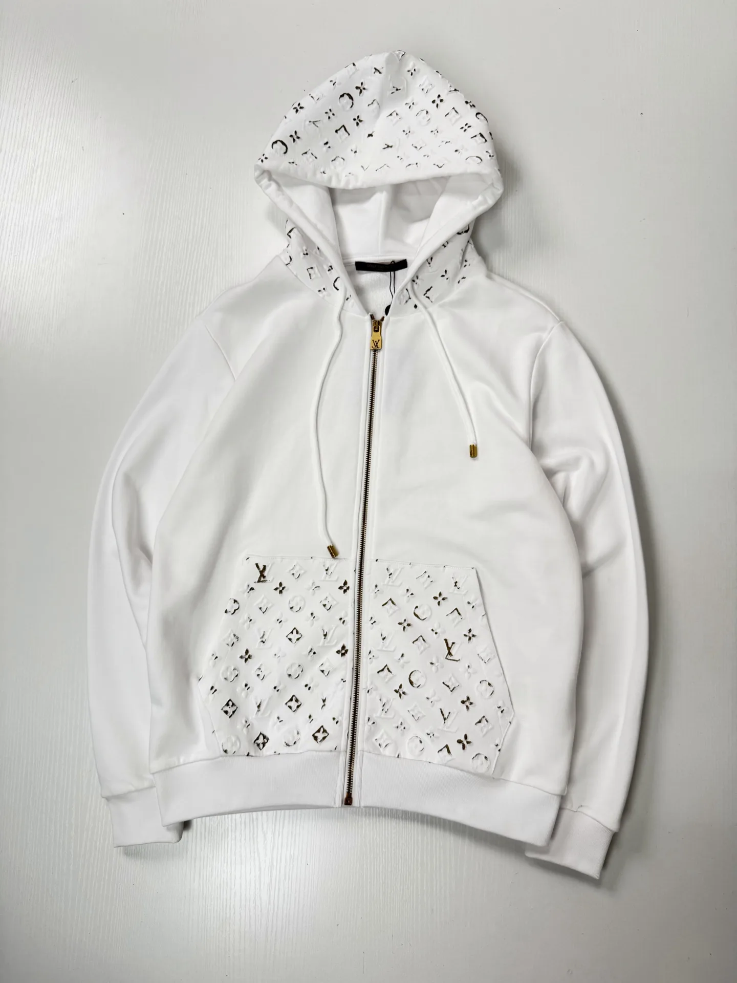 Monogram Embossed Zip-Up Hoodie D30021971 — view 3
