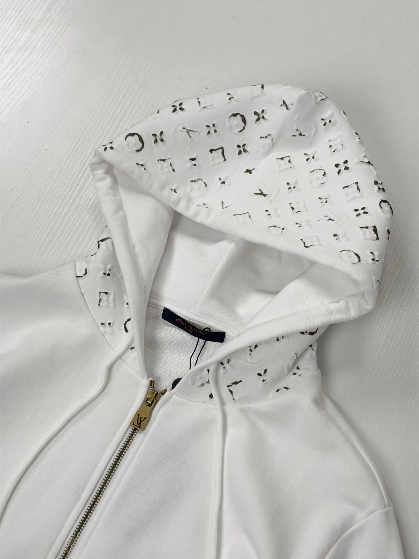 Monogram Embossed Zip-Up Hoodie D30021971 — view 4