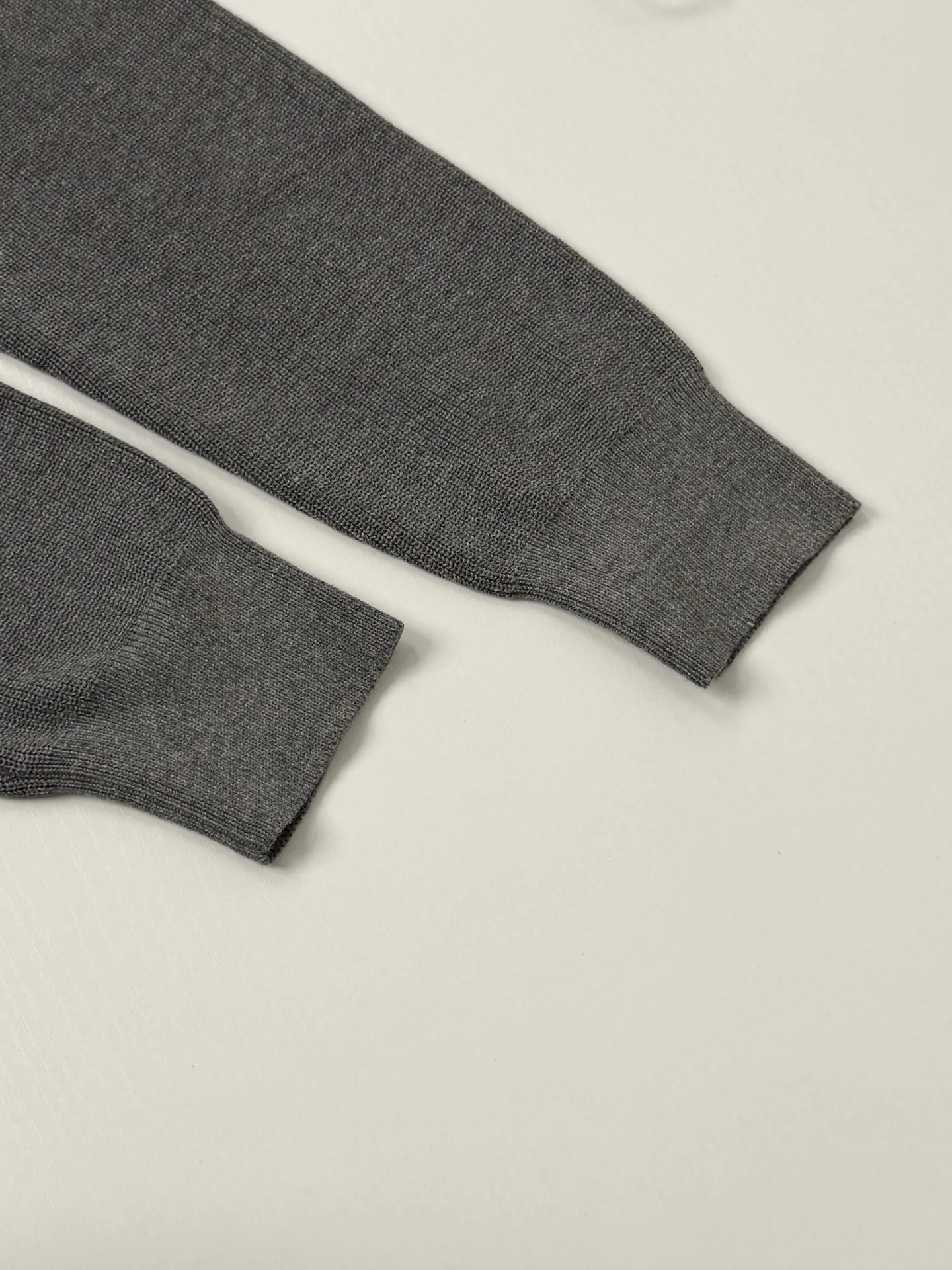 Color-Block Ribbed Wool-Blend Polo Sweater D30018703 — view 7
