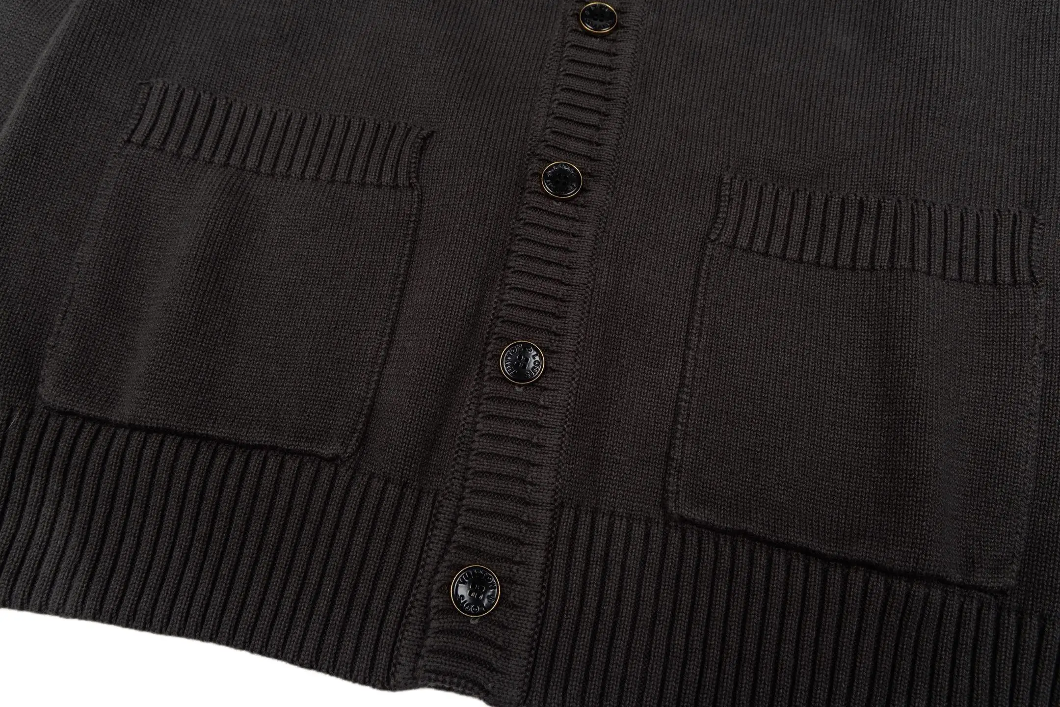 Logo-Patch Wool V-Neck Cardigan D30022461 — view 8