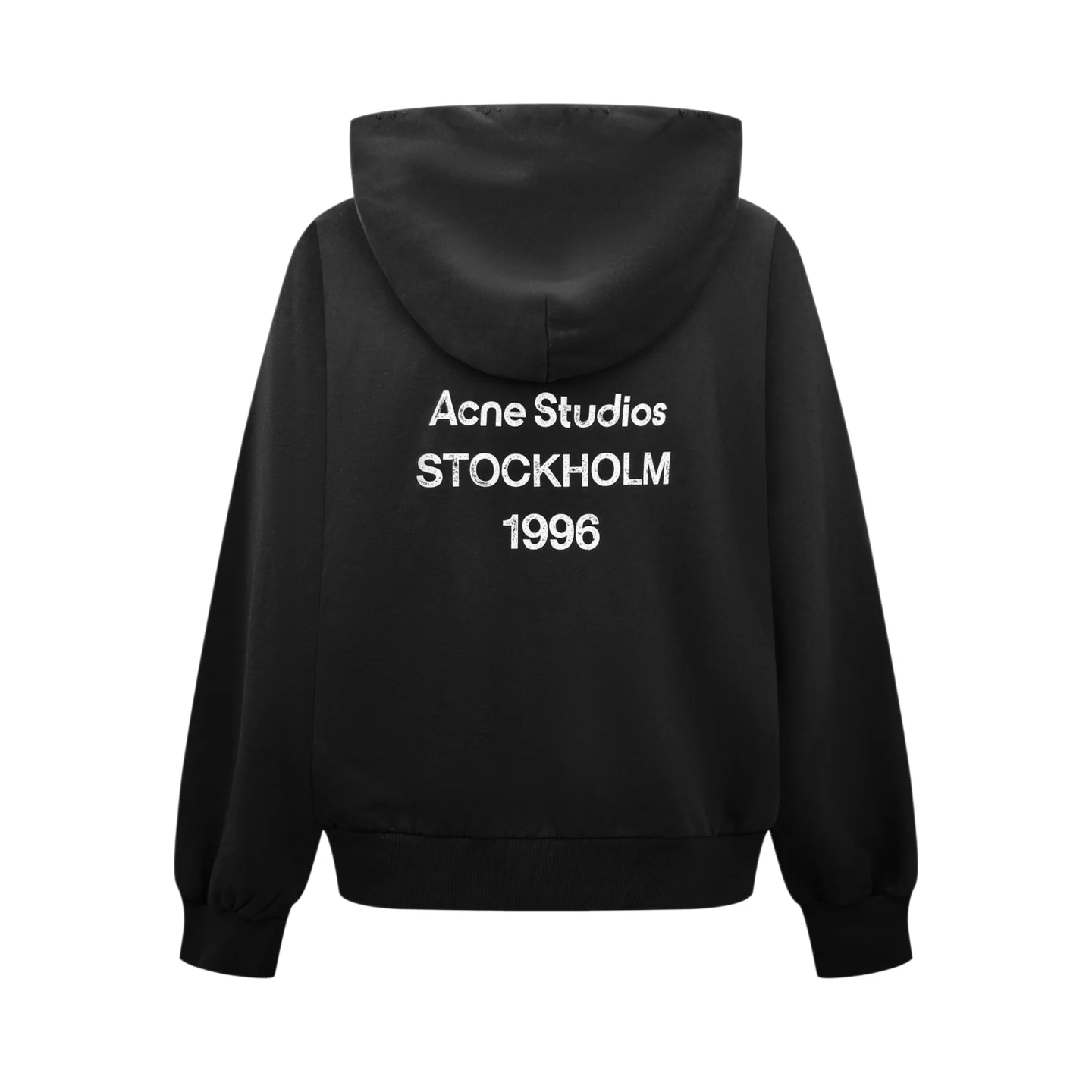 1996 Distressed Logo-Print Cotton-Blend Hoodie D30022295 — view 2