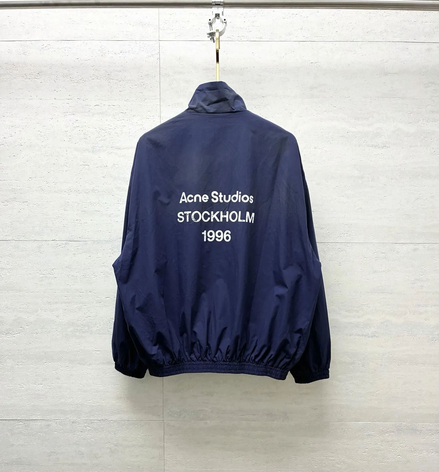 Logo-Print Distressed Zip-Up Track Jacket D30019104 — view 2