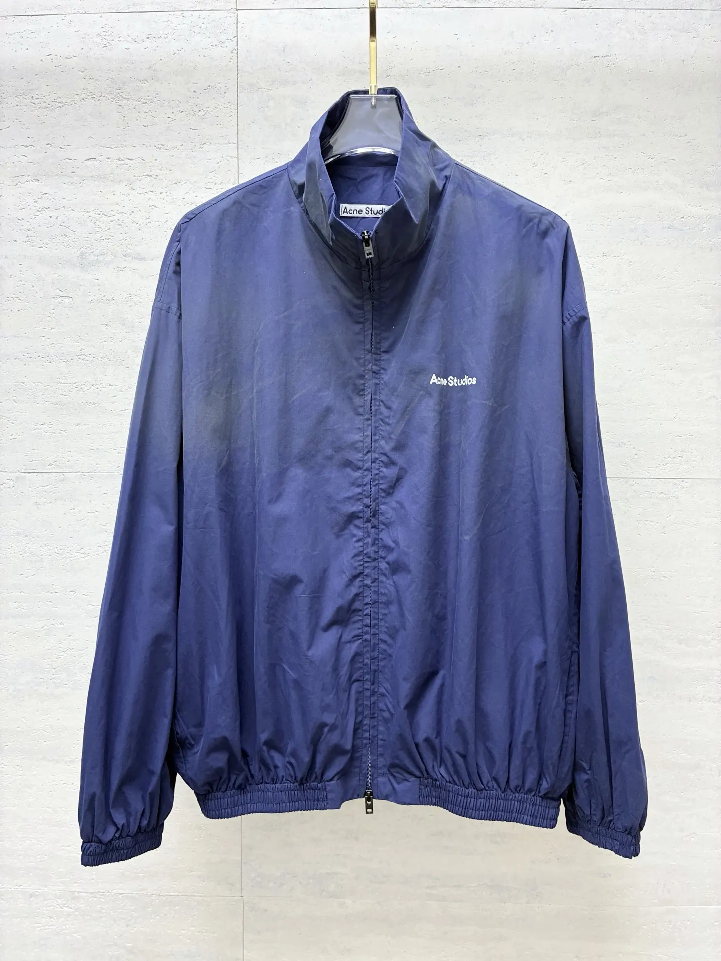 Logo-Print Distressed Zip-Up Track Jacket D30019104 — view 3