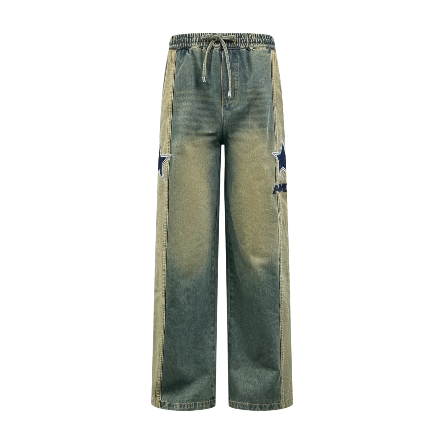 Star Logo Embroidered Wide-Leg Jeans D30022328
