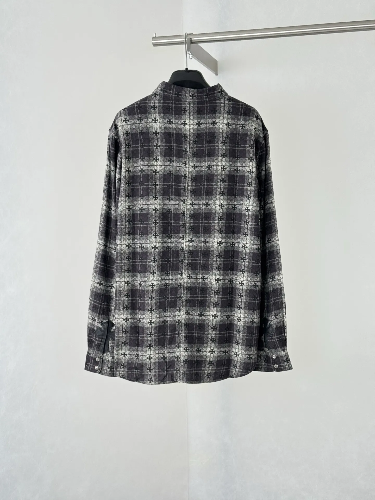 Cross-Print Plaid Flannel Shirt D30018742 — view 2