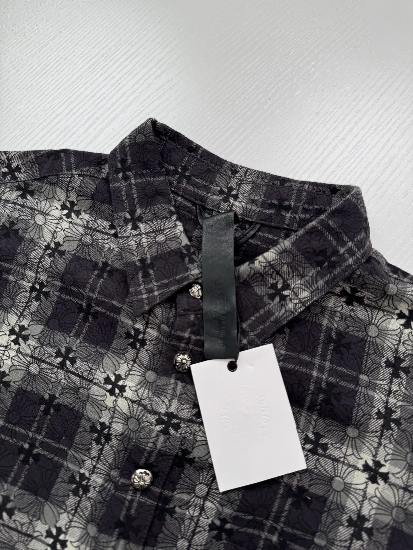 Cross-Print Plaid Flannel Shirt D30018742 — view 4