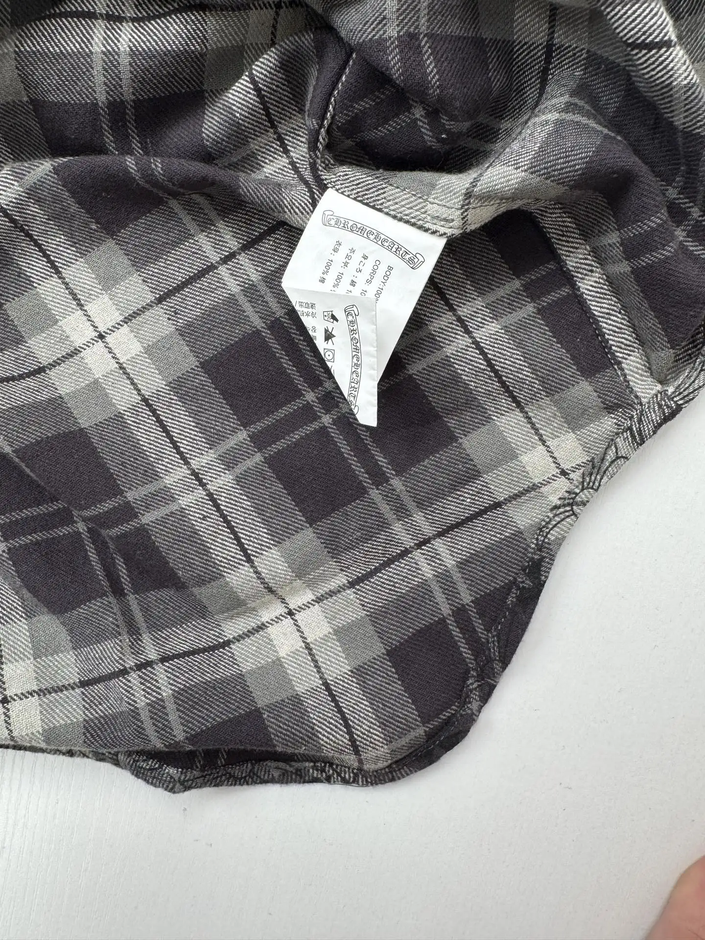 Cross-Print Plaid Flannel Shirt D30018742 — view 6