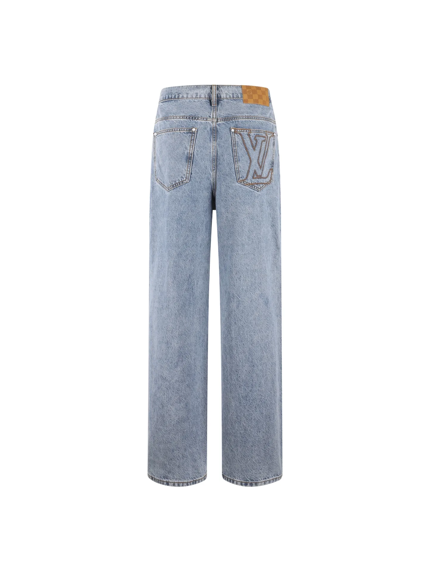 Embroidered Logo Straight-Leg Skate Jeans D30019084 — view 2
