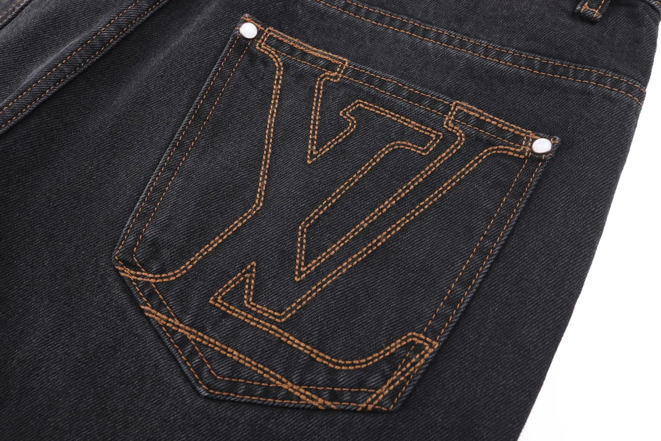 Embroidered Logo Straight-Leg Skate Jeans D30019083 — view 5
