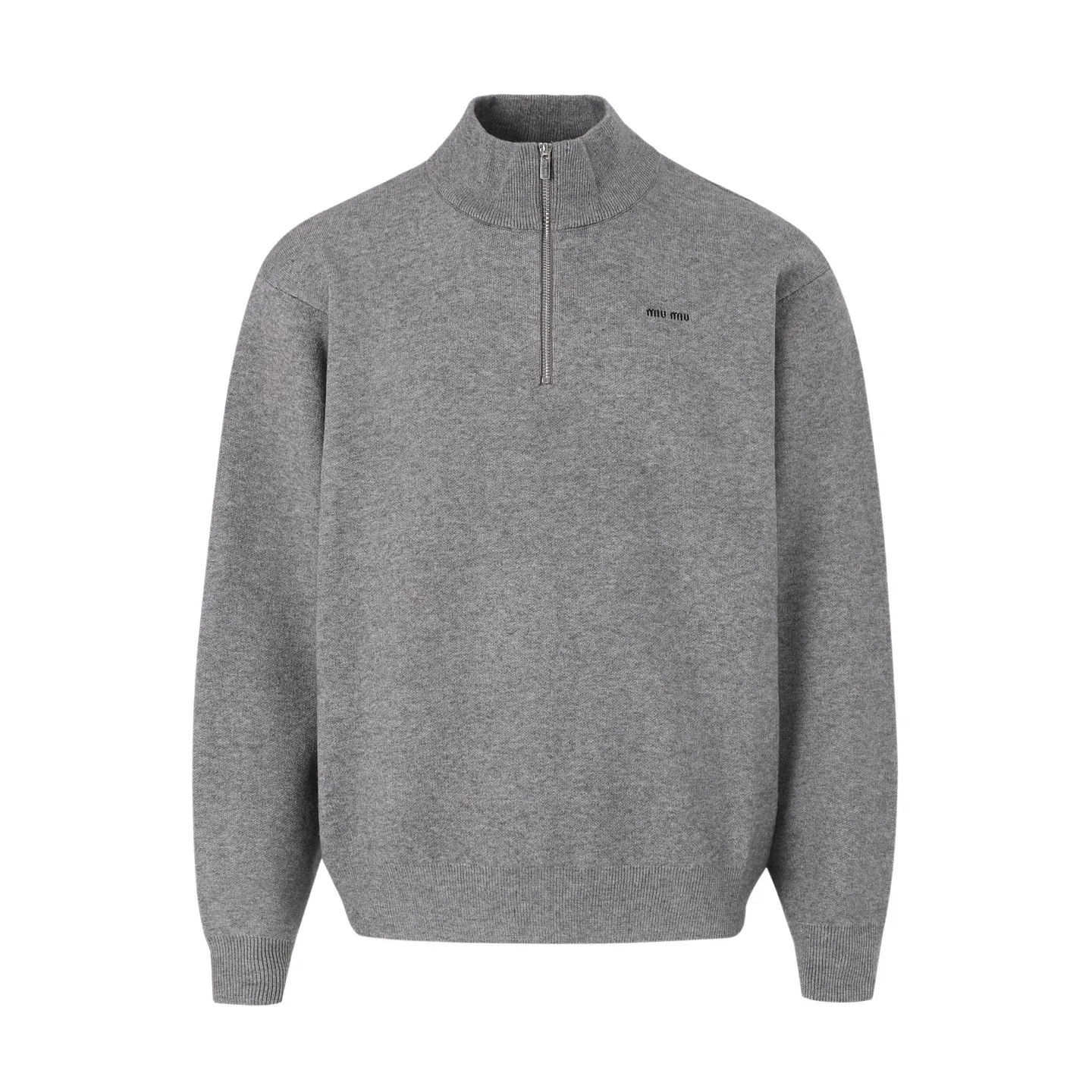 Logo-Intarsia Half-Zip Wool Sweater D30022335