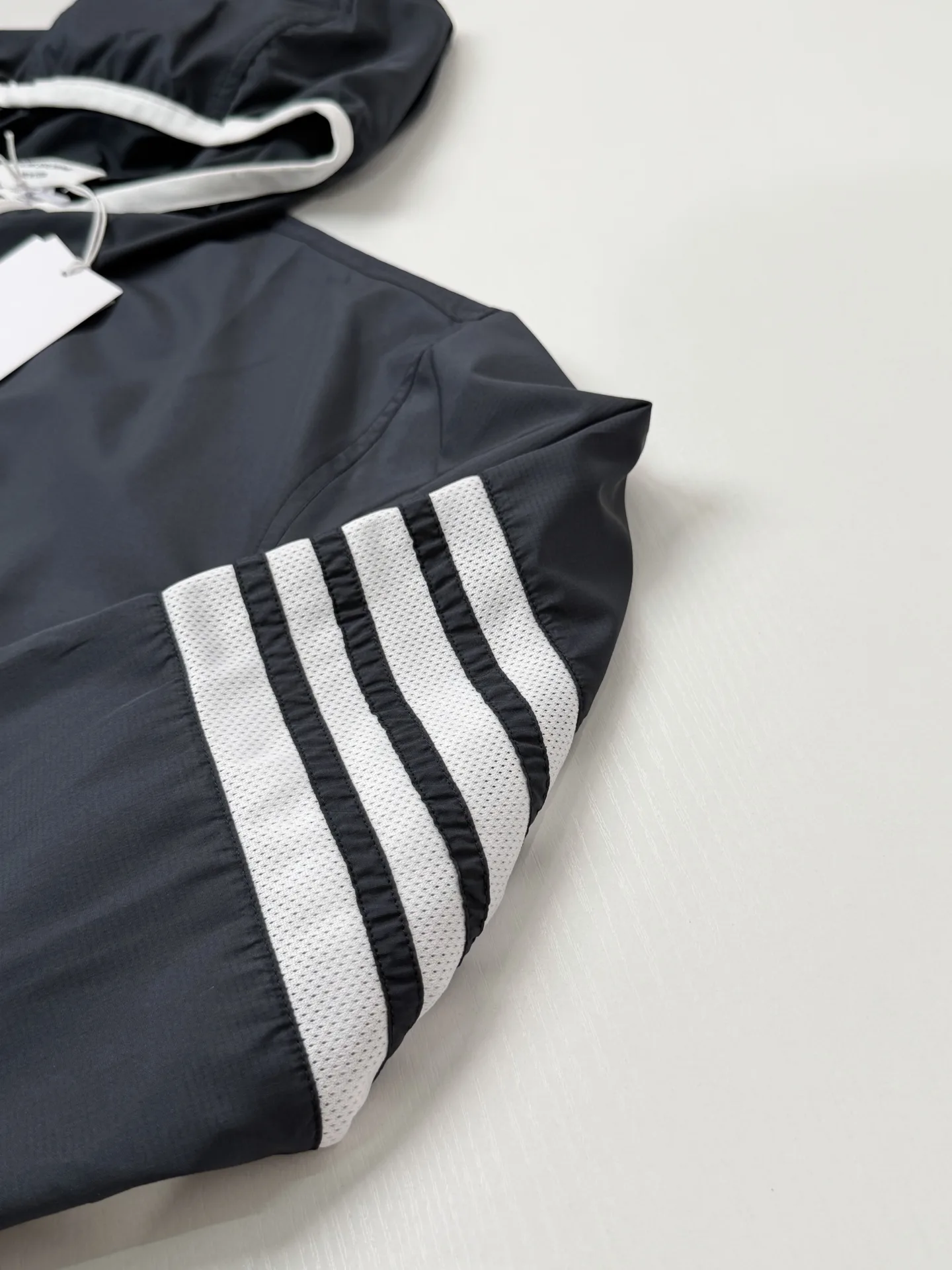 4-Bar Stripe Hooded Windbreaker D30018655 — view 4