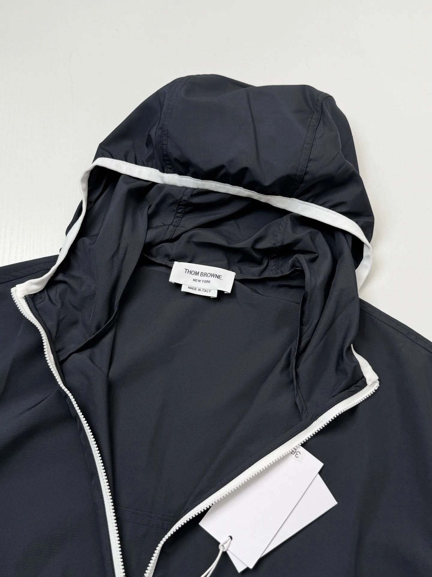 4-Bar Stripe Hooded Windbreaker D30018655 — view 5