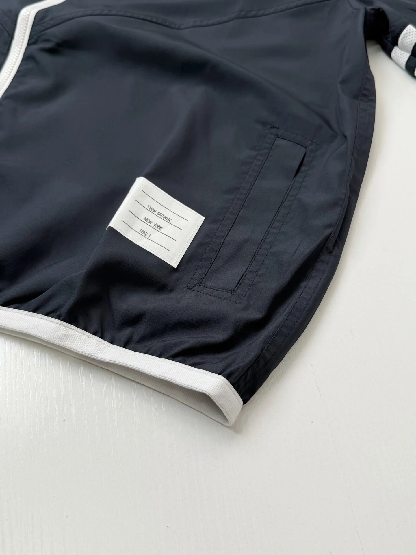 4-Bar Stripe Hooded Windbreaker D30018655 — view 9