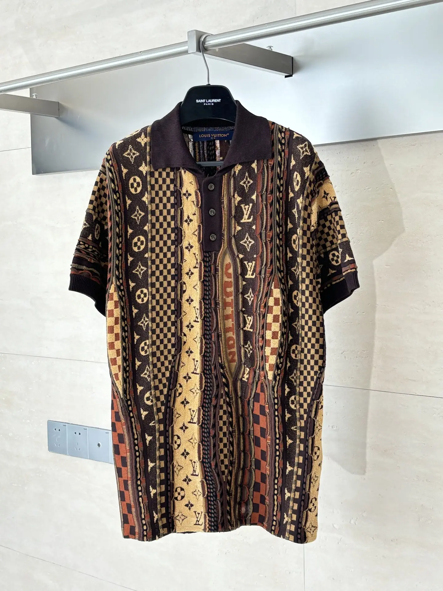 Monogram Intarsia Knit Polo Shirt D30518612