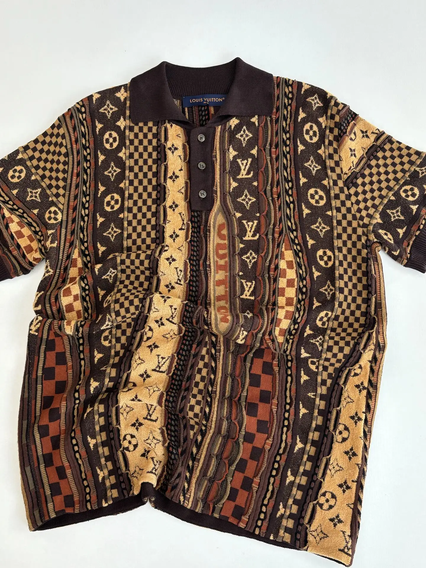 Monogram Intarsia Knit Polo Shirt D30518612 — view 3