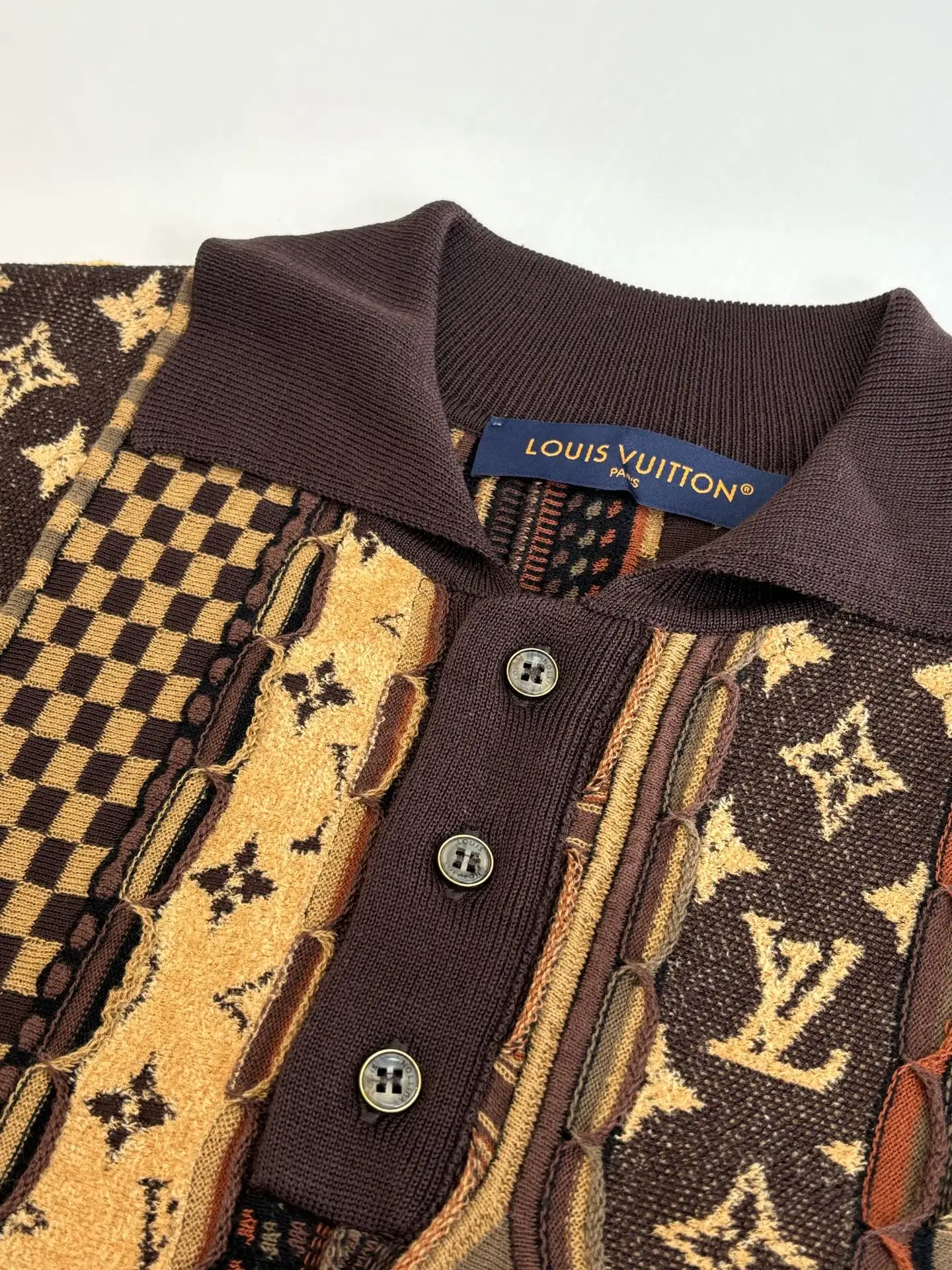 Monogram Intarsia Knit Polo Shirt D30518612 — view 4