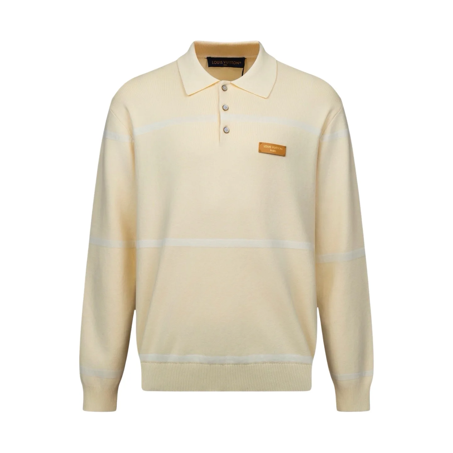 Striped Knit Long-Sleeve Polo Shirt D30522465
