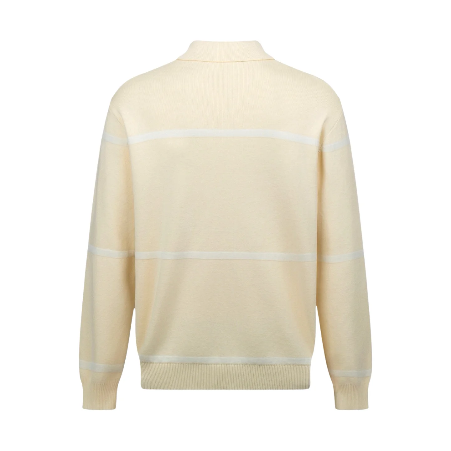 Striped Knit Long-Sleeve Polo Shirt D30522465 — view 2