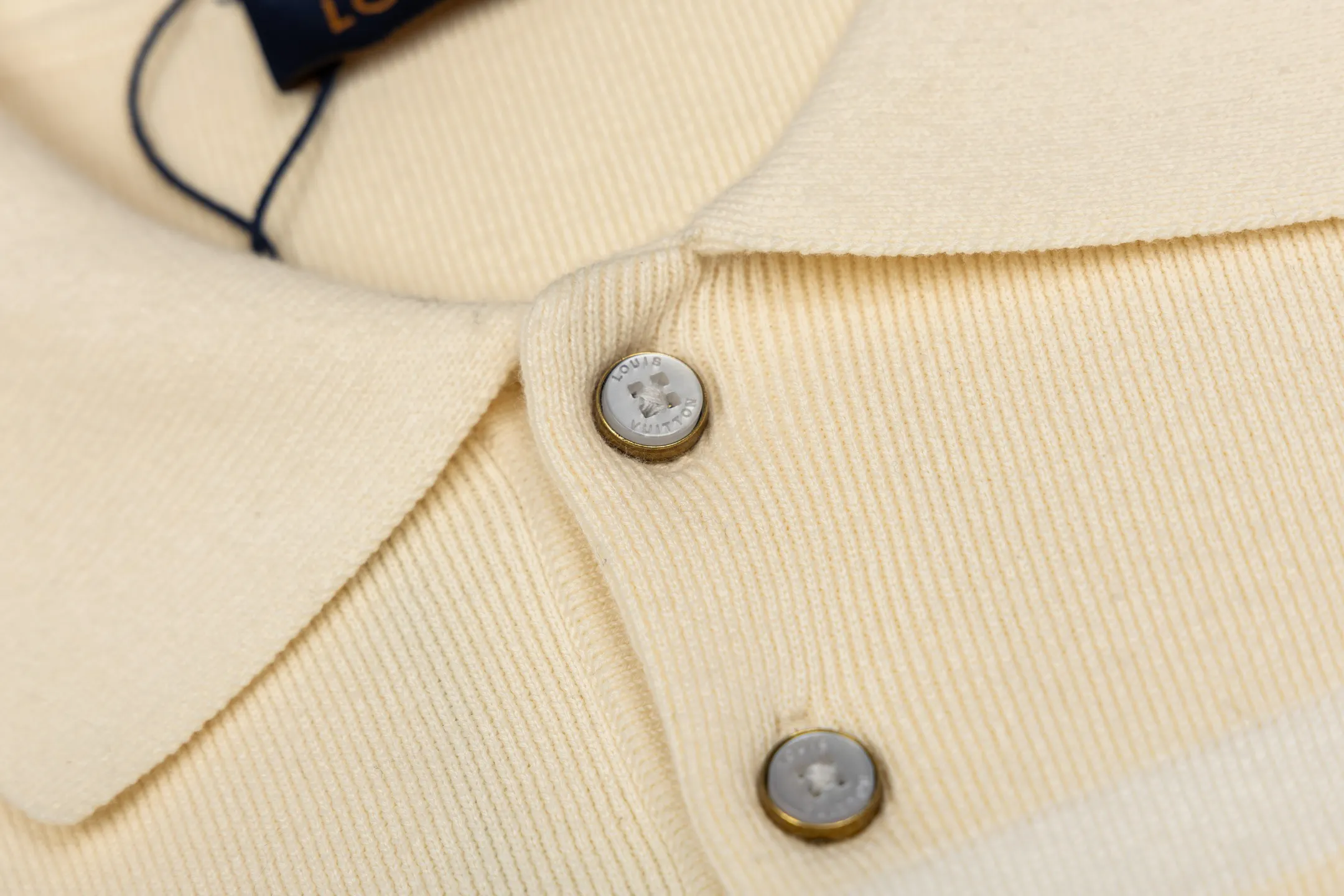 Striped Knit Long-Sleeve Polo Shirt D30522465 — view 4