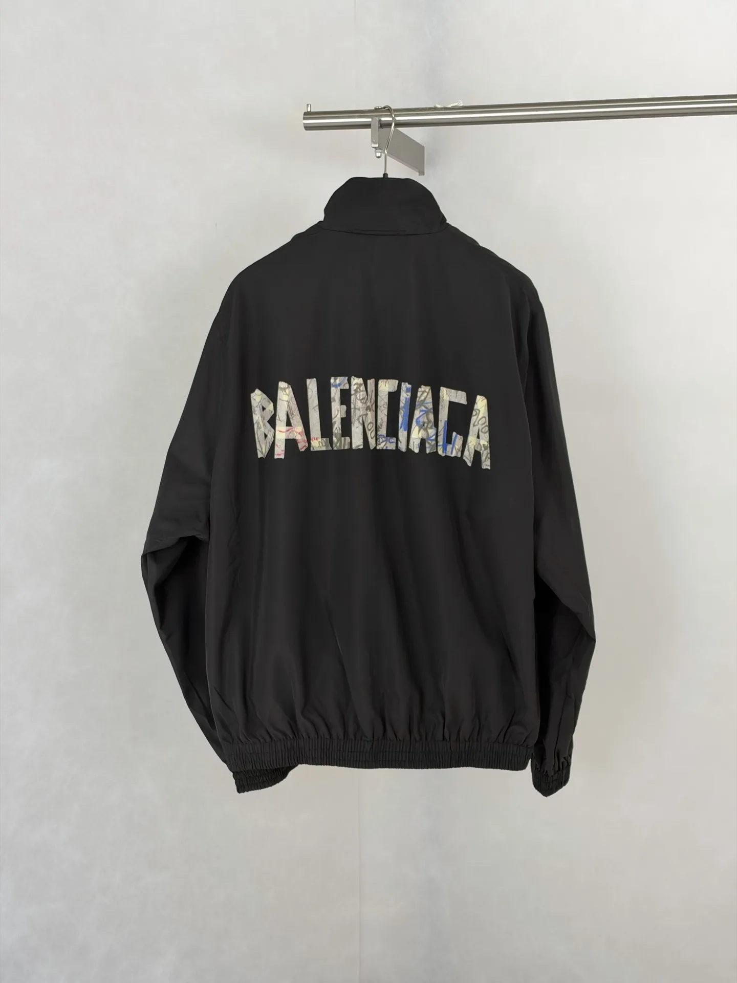 Graffiti Collage Nylon Track Jacket D30520480 — view 2
