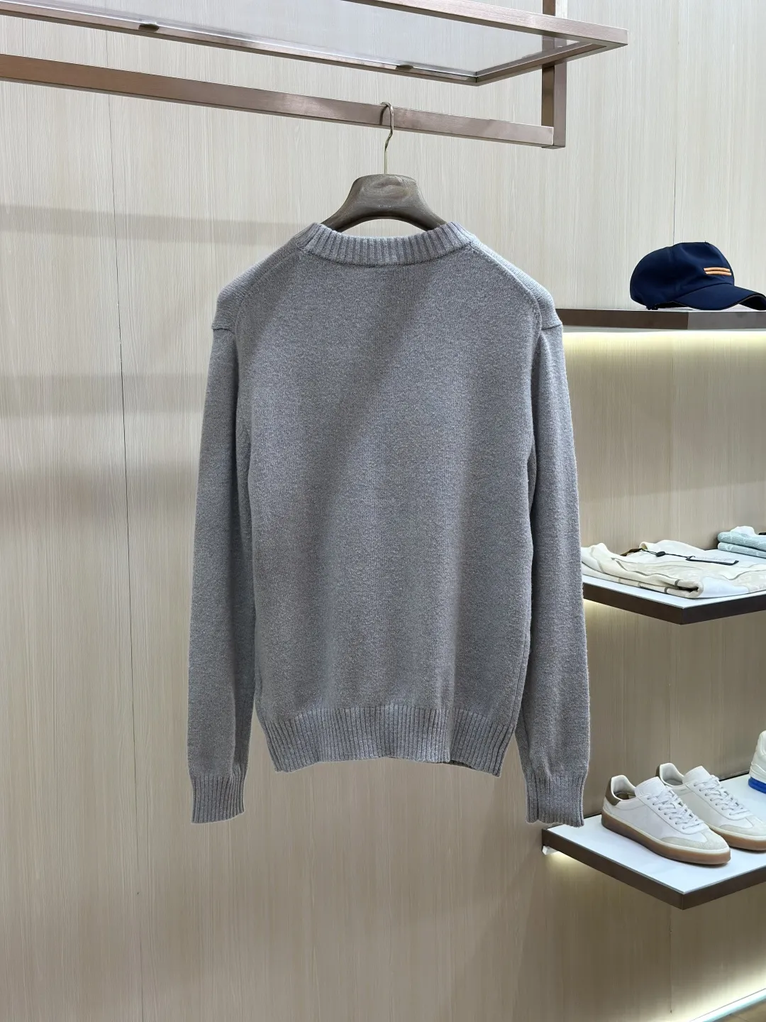 Embroidered Anchor Motif Wool-Cotton Sweater D30520436 — view 2