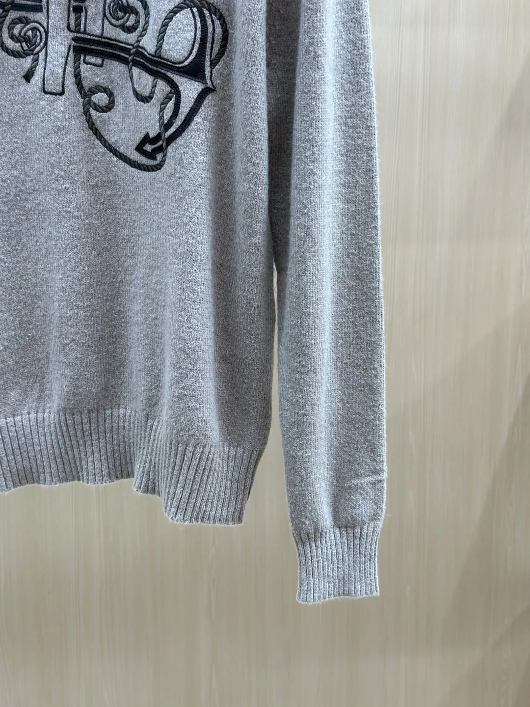 Embroidered Anchor Motif Wool-Cotton Sweater D30520436 — view 8