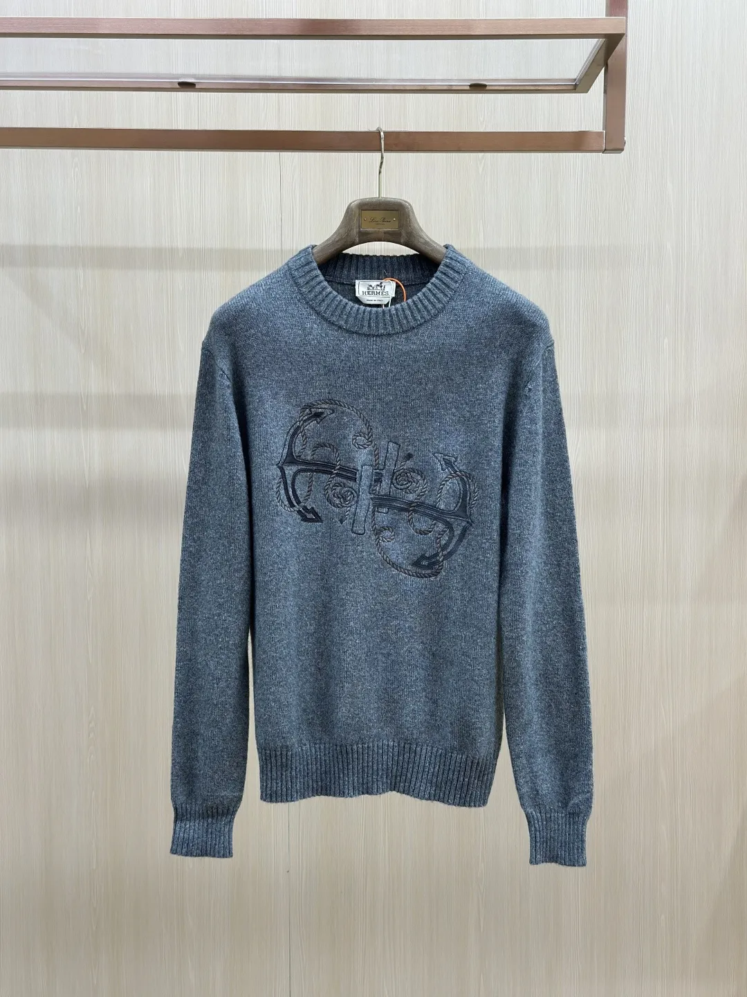 Anchor Rope Embroidered Wool-Blend Sweater D30520435 — view 3