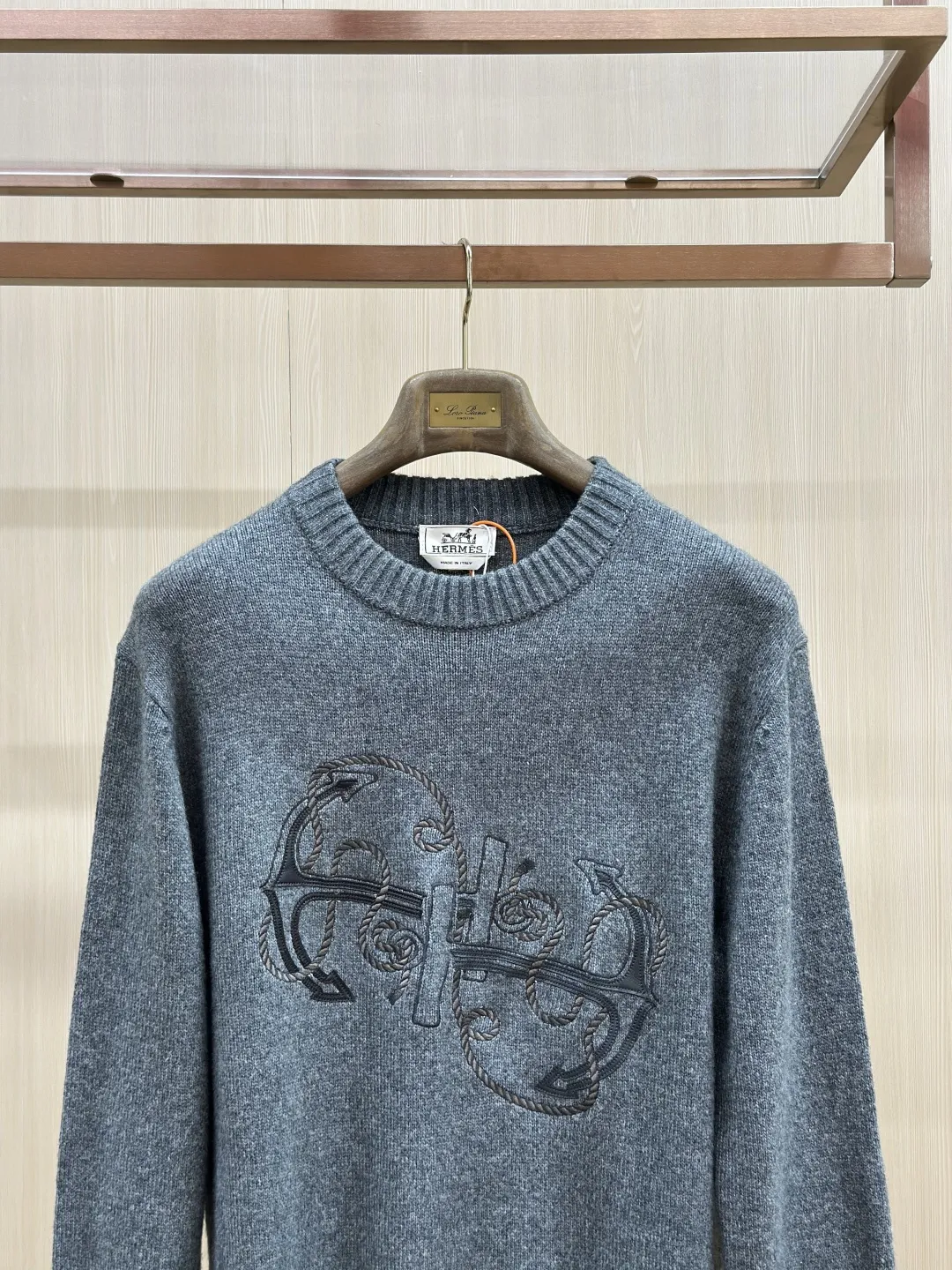 Anchor Rope Embroidered Wool-Blend Sweater D30520435 — view 4