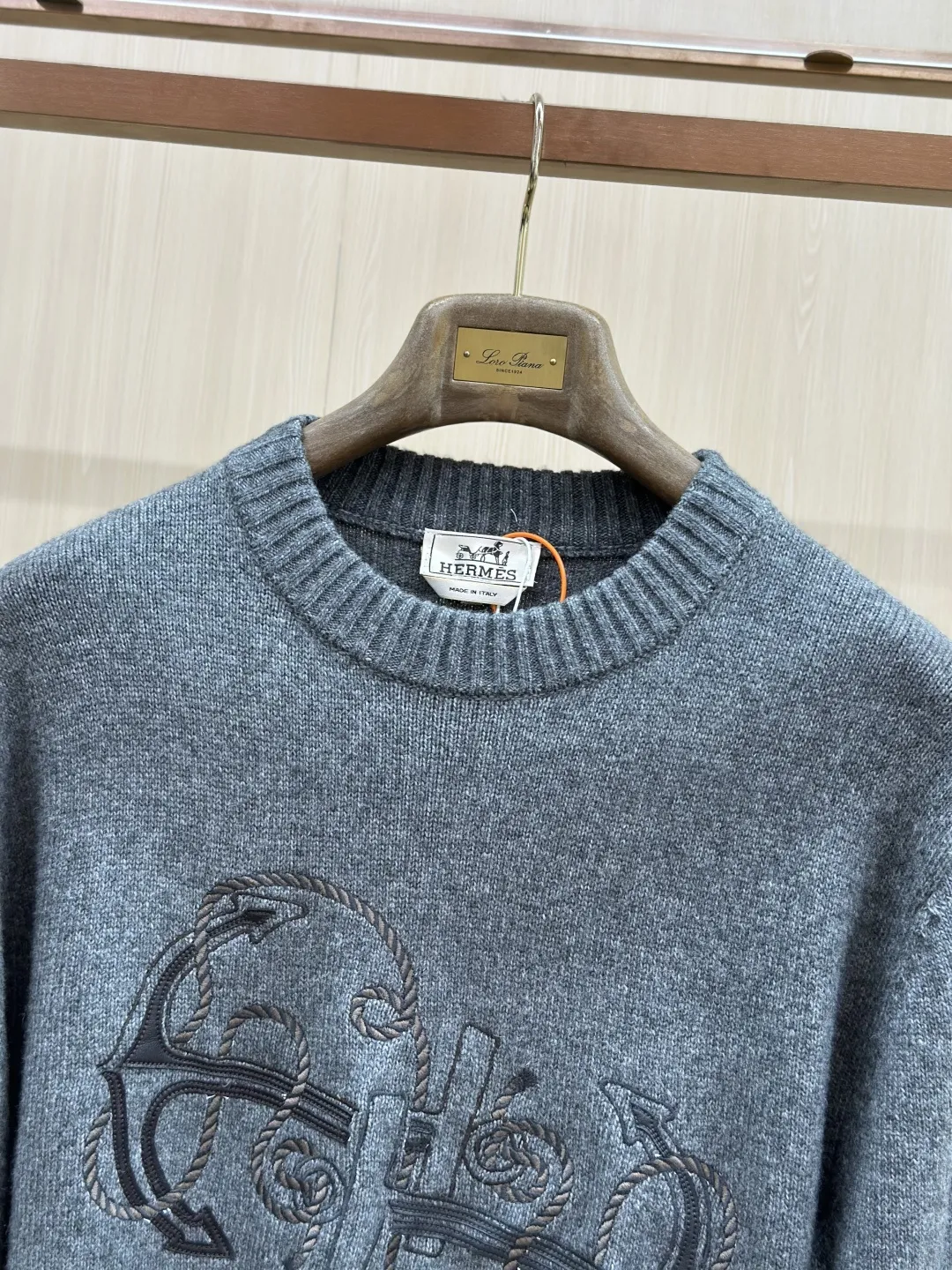 Anchor Rope Embroidered Wool-Blend Sweater D30520435 — view 5