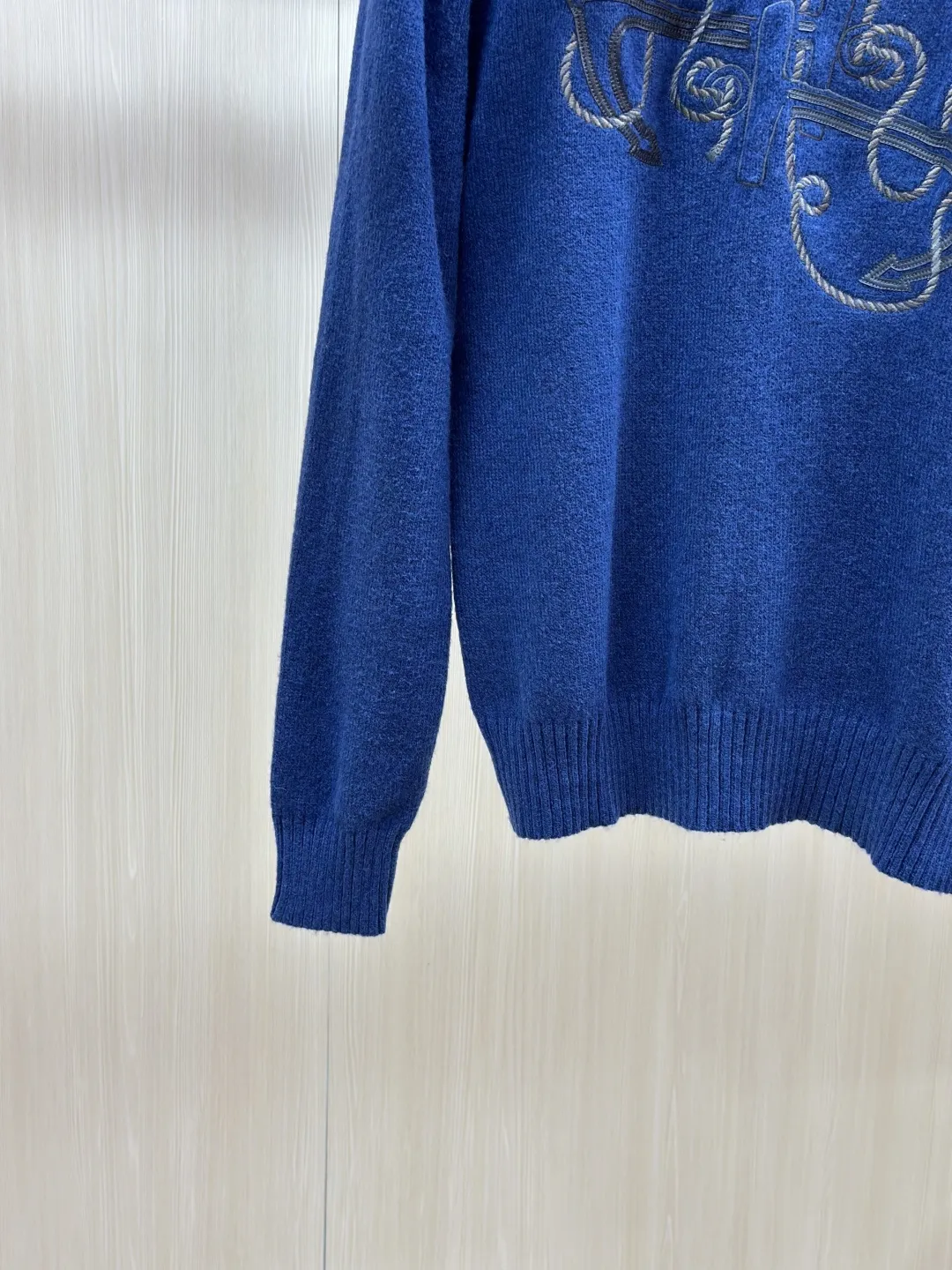 Embroidered Anchor Motif Wool-Blend Sweater D30520437 — view 8