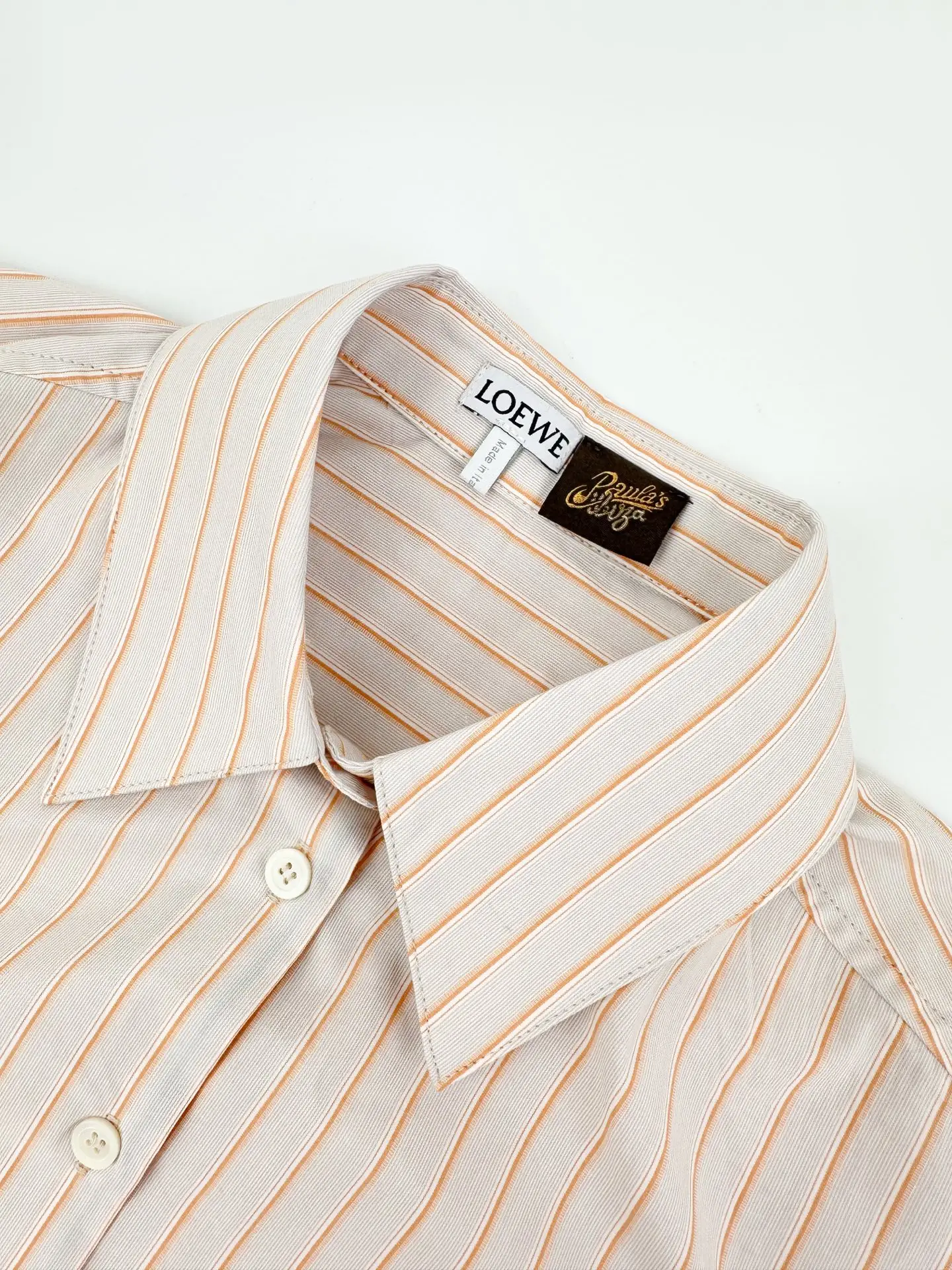 Anagram Embroidered Striped Poplin Tie-Front Shirt D30519167 — view 3