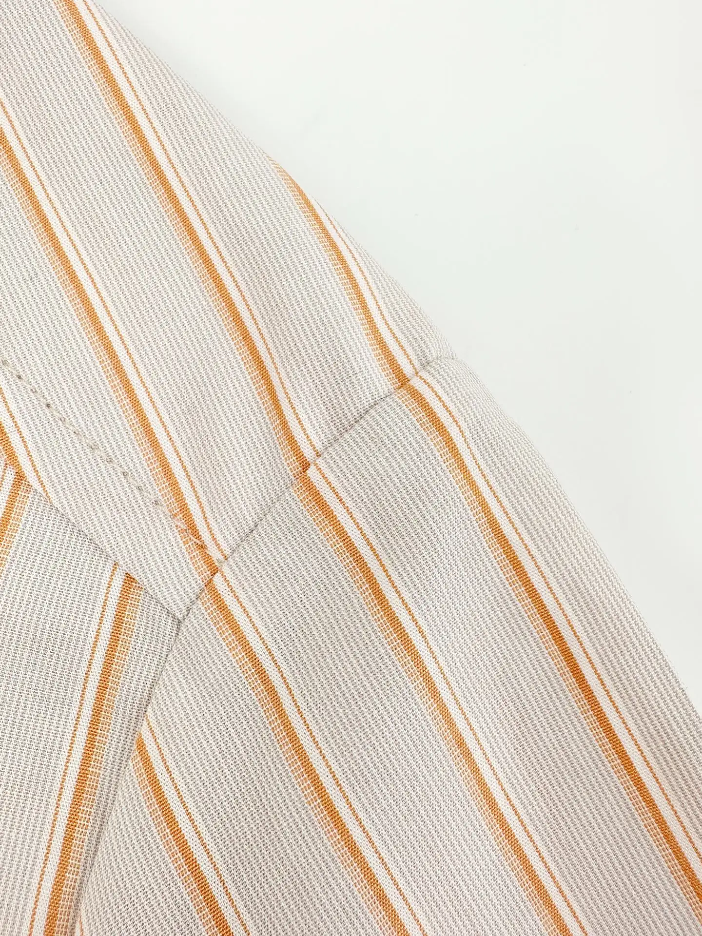 Anagram Embroidered Striped Poplin Tie-Front Shirt D30519167 — view 4