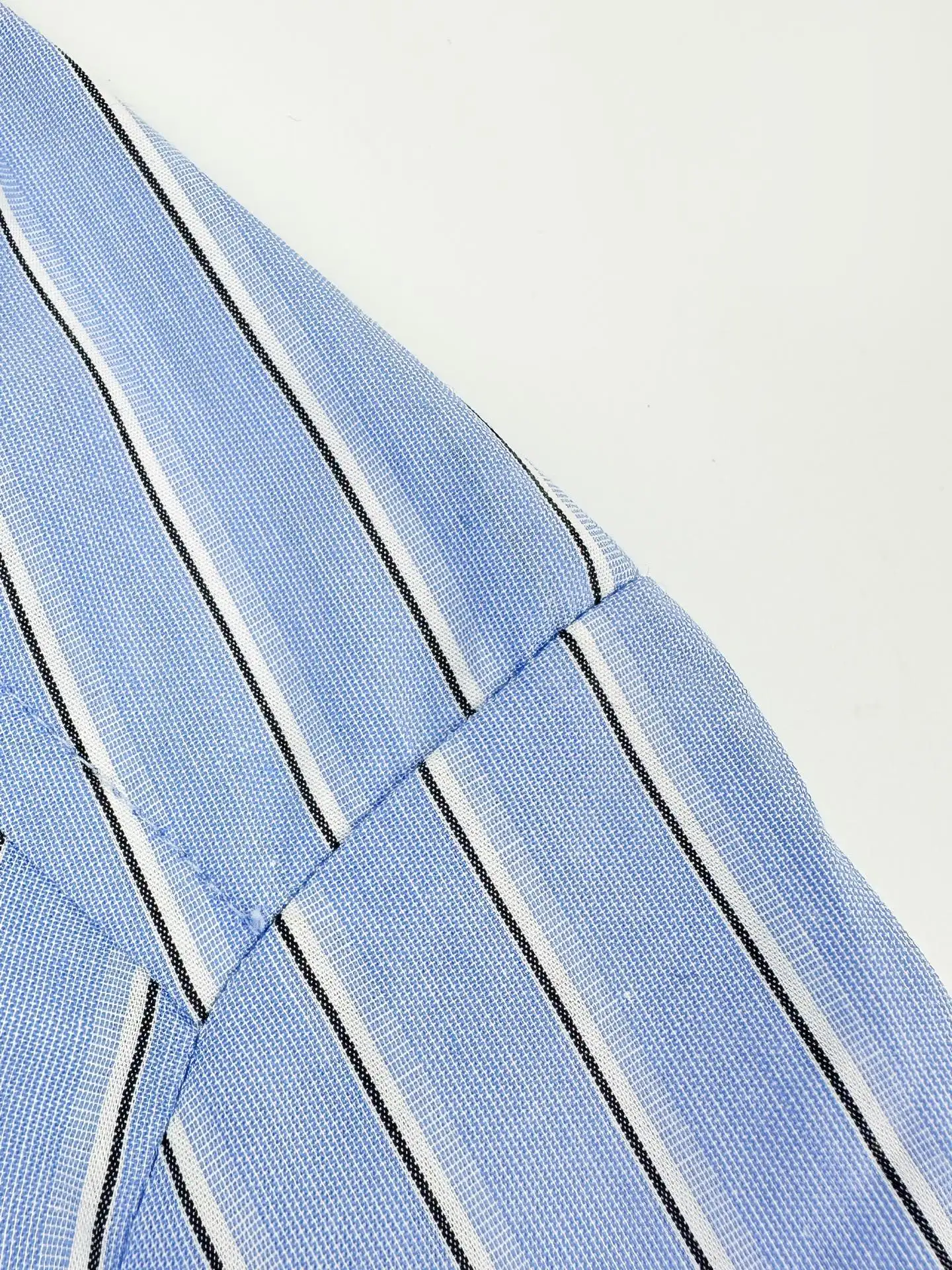 Anagram Embroidered Striped Tie-Hem Poplin Shirt D30519168 — view 4
