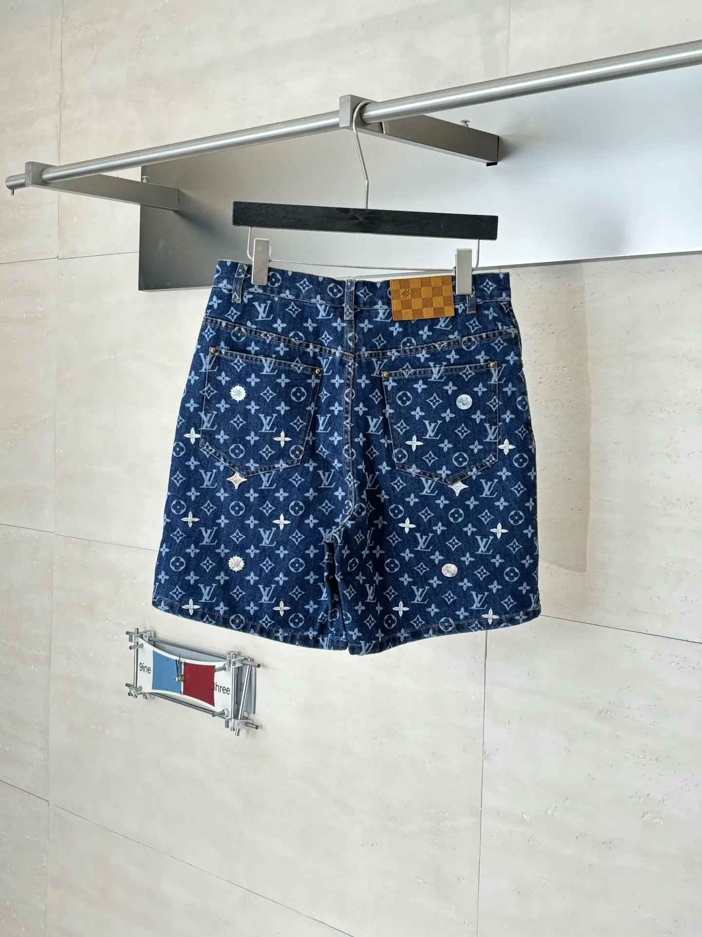 Monogram Embroidered Denim Shorts D30818596 — view 2