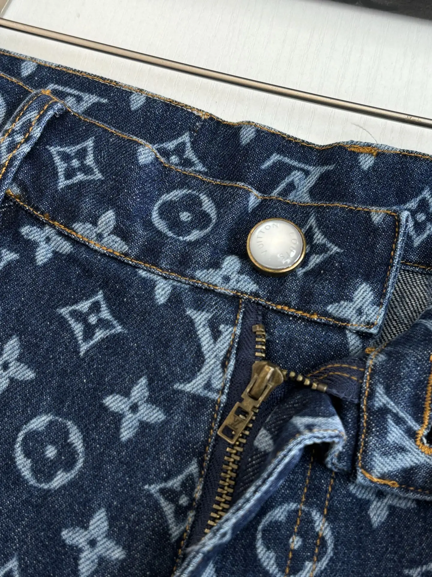 Monogram Embroidered Denim Shorts D30818596 — view 6