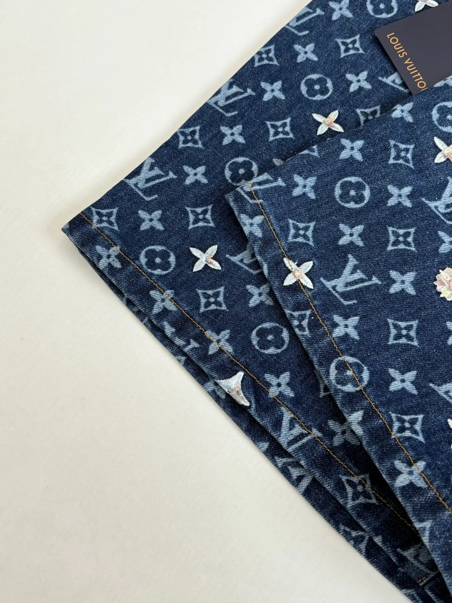 Monogram Embroidered Denim Shorts D30818596 — view 10