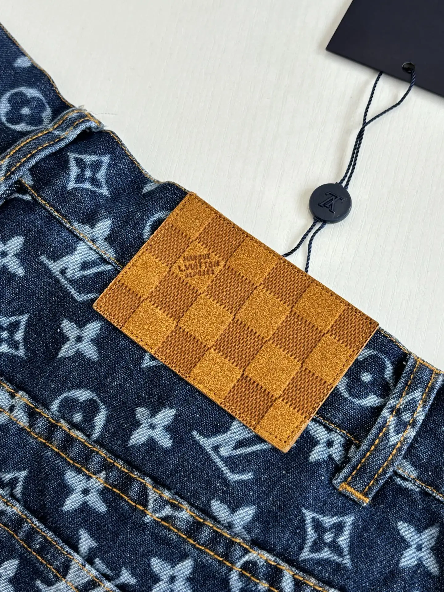 Monogram Embroidered Denim Shorts D30818596 — view 11