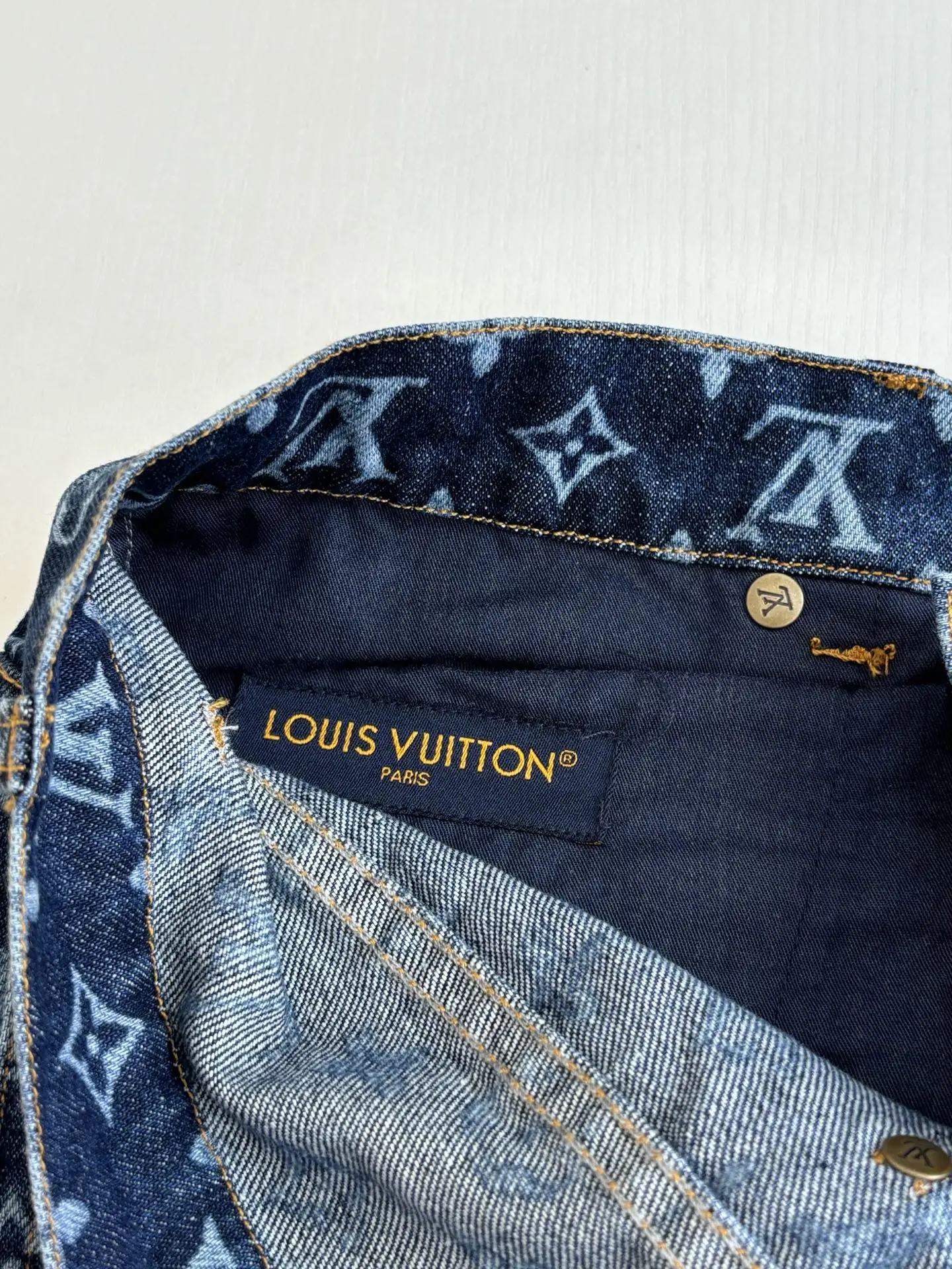 Monogram Embroidered Denim Shorts D30818596 — view 12