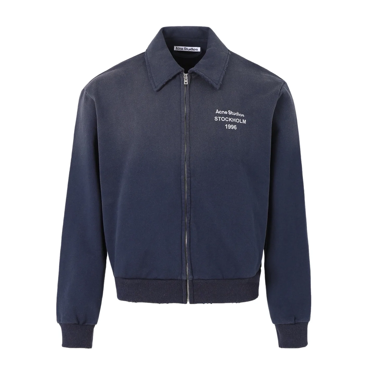 Logo-Print Distressed Cotton-Jersey Zip-Up Jacket D31022332