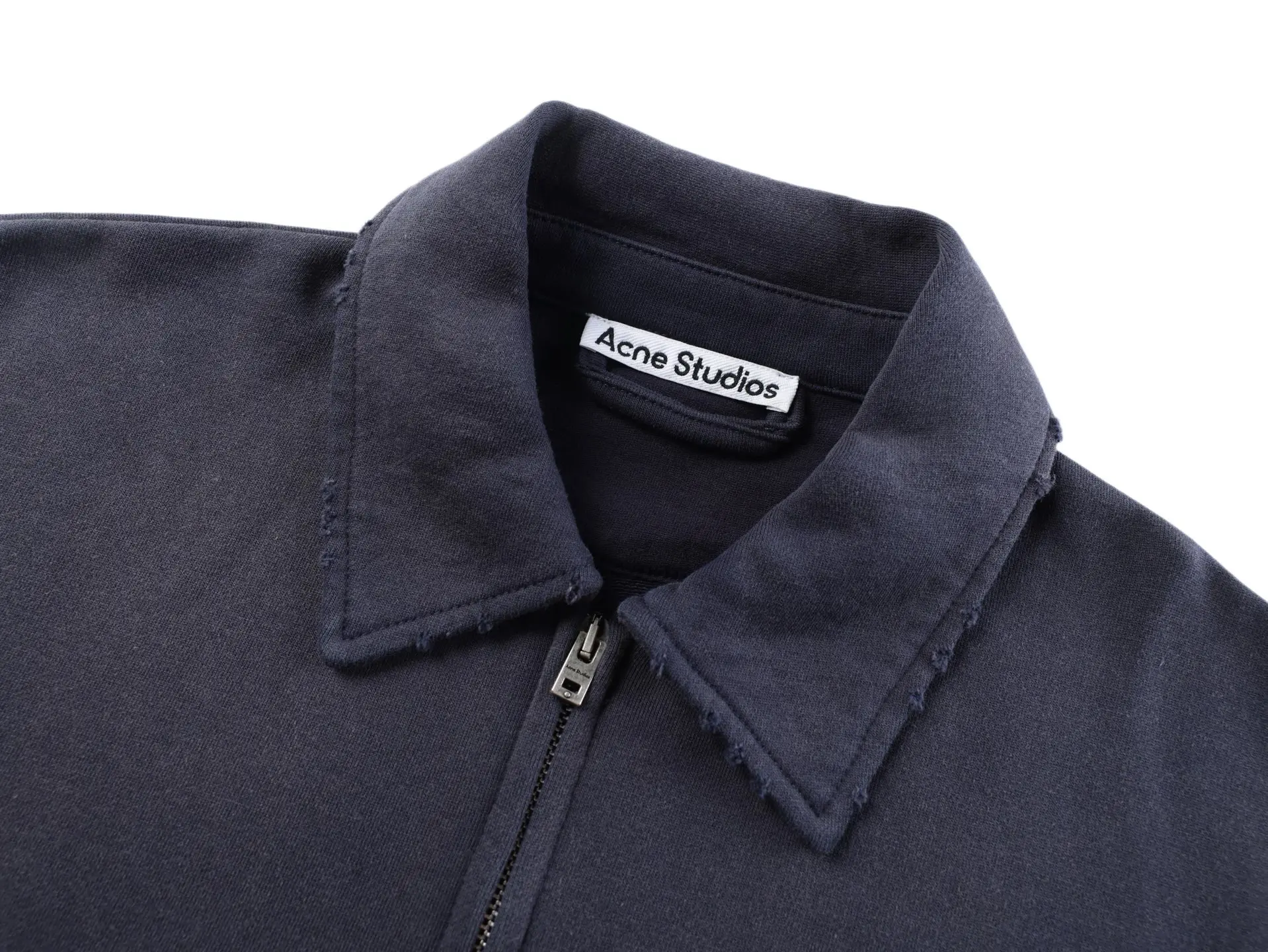 Logo-Print Distressed Cotton-Jersey Zip-Up Jacket D31022332 — view 3