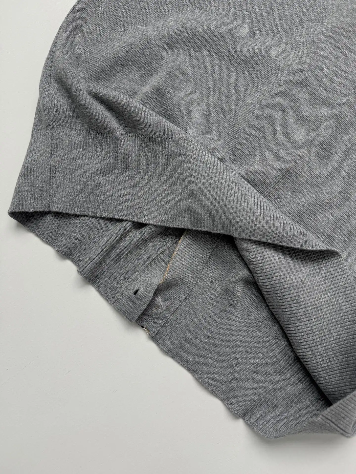 Check-Trim Knit Polo Cardigan D31022006 — view 7