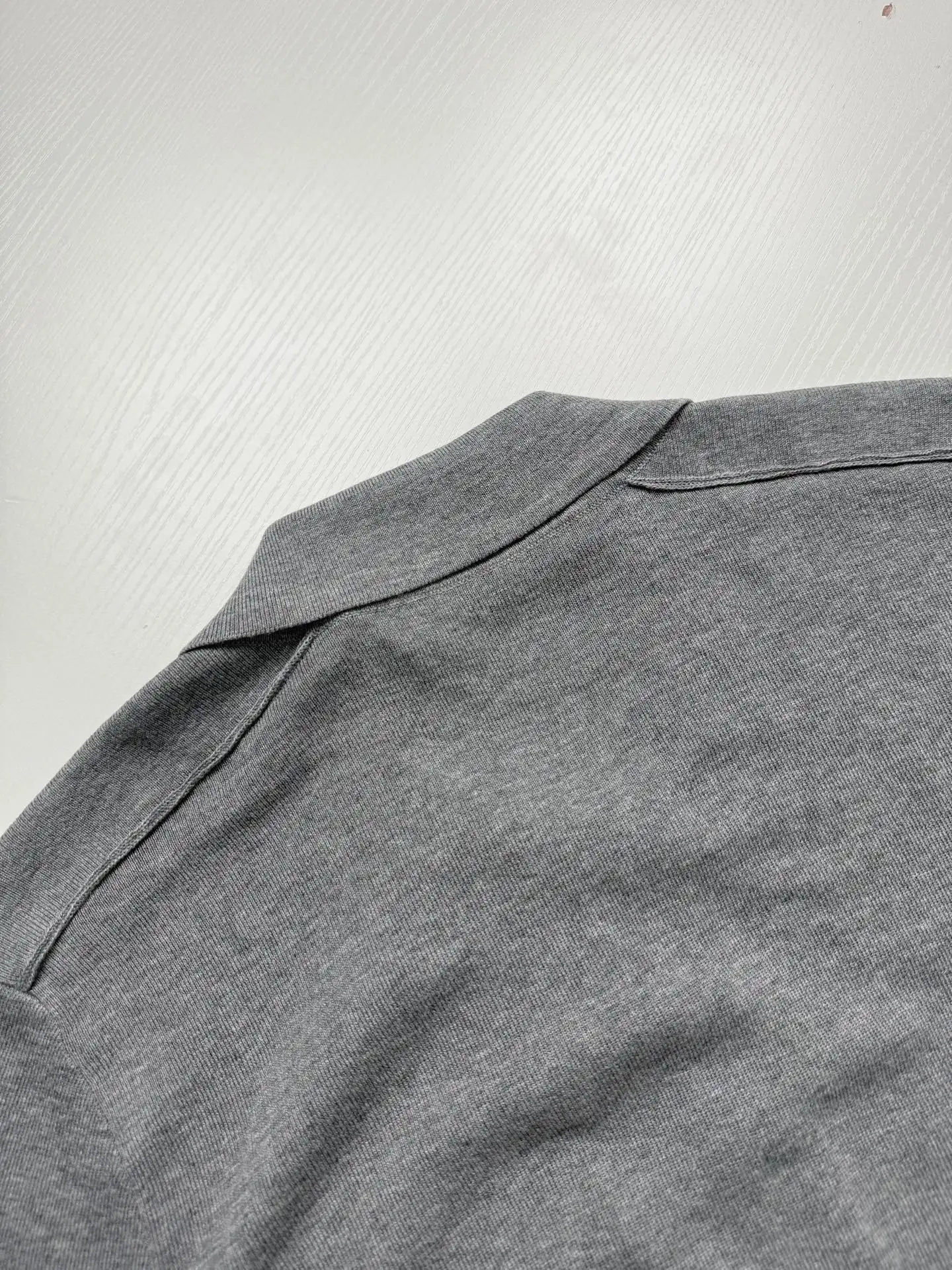 Check-Trim Knit Polo Cardigan D31022006 — view 9